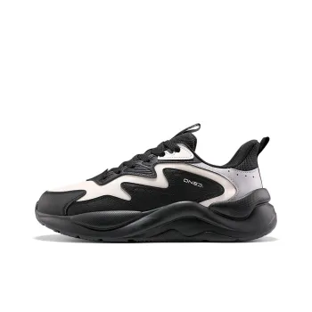 361° Wear resistant And Lightweight Low Top Casual Running Shoes Men's Black Beige
