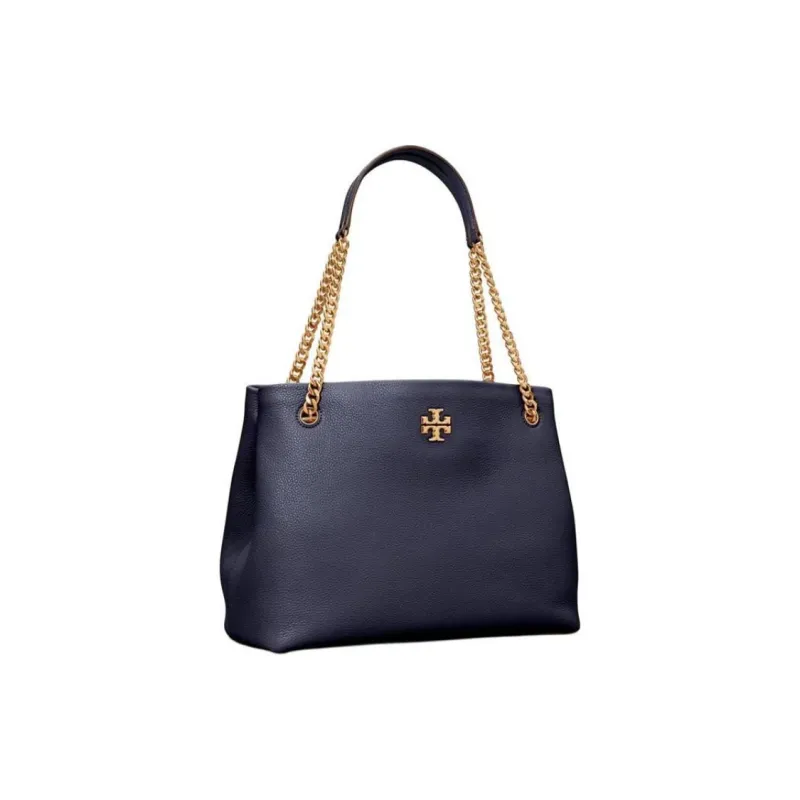 TORY BURCH Kira Lambskin Tote Bag, Shopping Bag, Handbag, Shoulder Bag Women's Marine-1