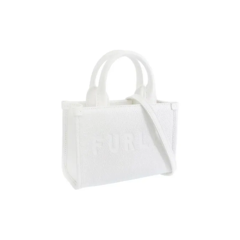 Furla Leather Tote Bag, Shopping Bag, Crossbody Bag, One Shoulder Handbag Women's White-1