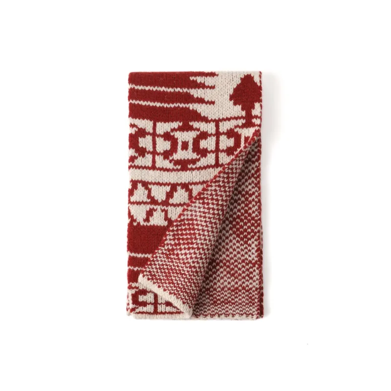 FREE RABBITⅡ Wool Knit Scarves Unisex-5