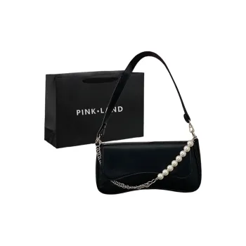 PINK·LAND PU Handbag Shoulder Bag Women's Black