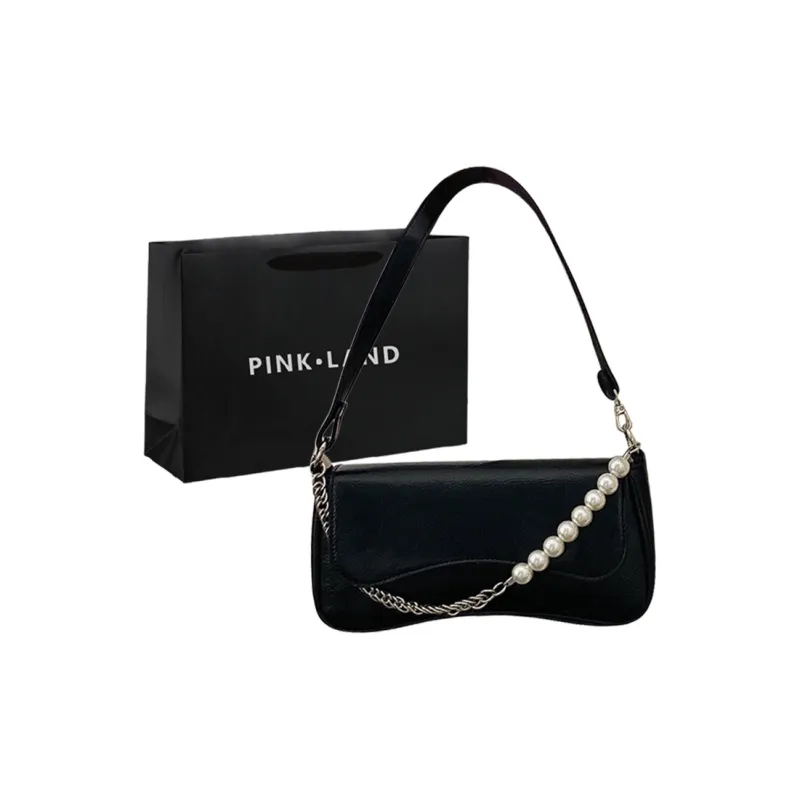 PINK·LAND PU Handbag Shoulder Bag Women's Black-0