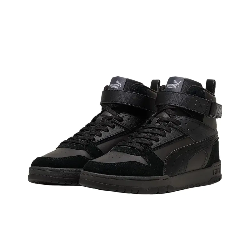 PUMA Anti-Slip Wear-Resistant High-Top Casual Shoes Unisex Black-1