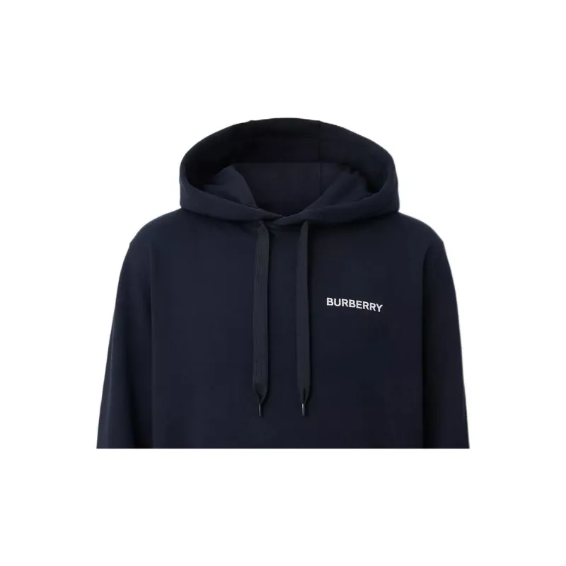 Burberry Topstitched Monogram Motif Cotton Oversized Hoodie-4
