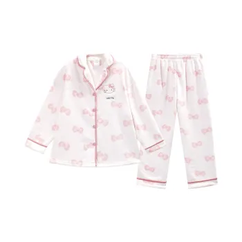 GUKOO x HelloKitty Hello Kitty Pajama Set Women's Light Mist Pink