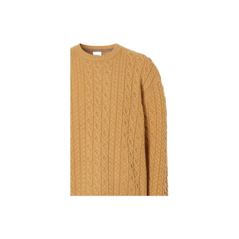 Burberry Cashmere Sweaters Men Yellow-6