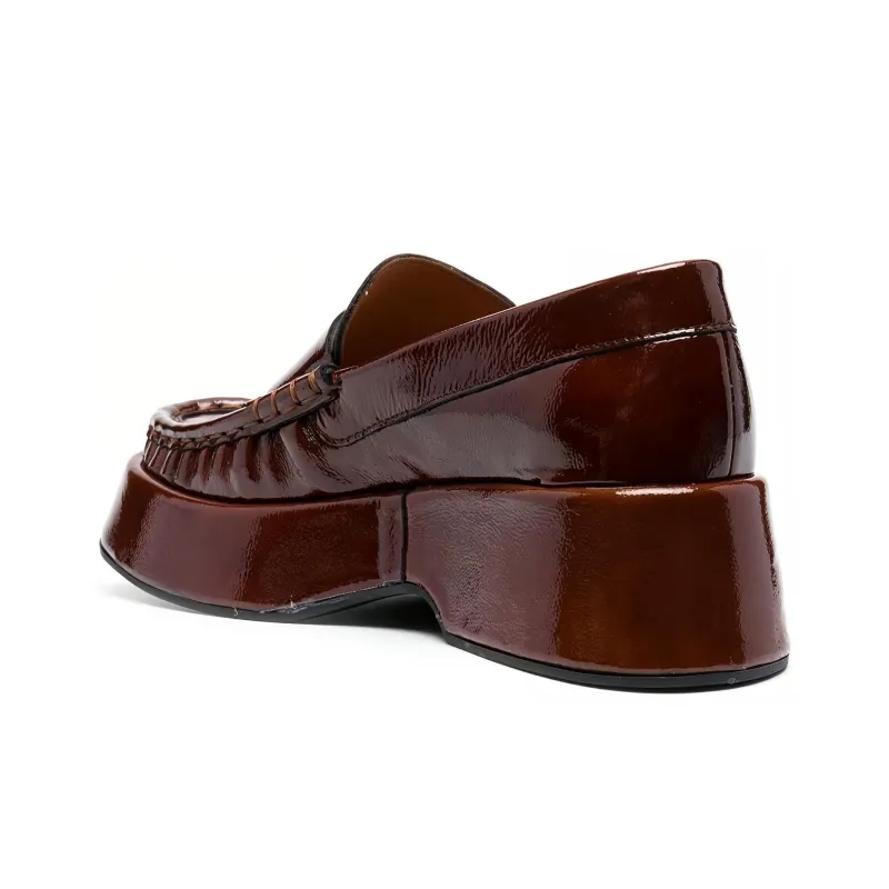 GANNI Platform Shoes Women's Brown-3