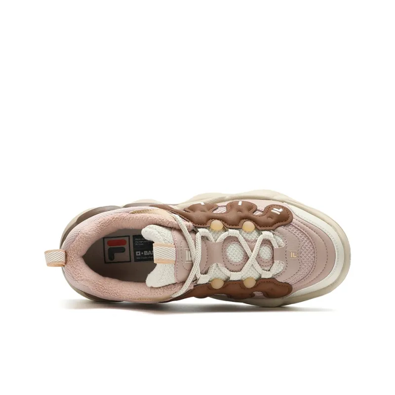 FILA PEASE Cushioning Anti-Slip And Wear-Resistant Low-Top Casual Shoes Women's Redwood Brown-2