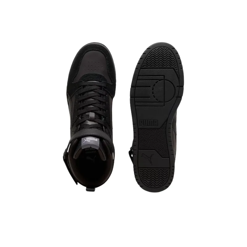 PUMA Anti-Slip Wear-Resistant High-Top Casual Shoes Unisex Black-2