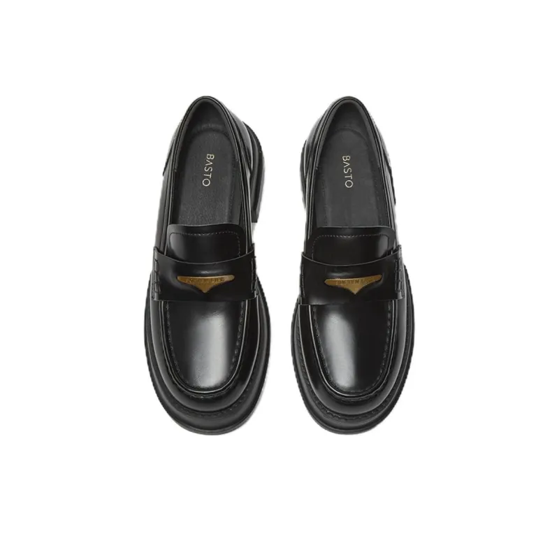 BASTO Loafers Women's Solid Color-2