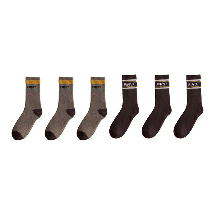 YUZHAOLIN Mid Calf Socks Men's Multi double Loading-24