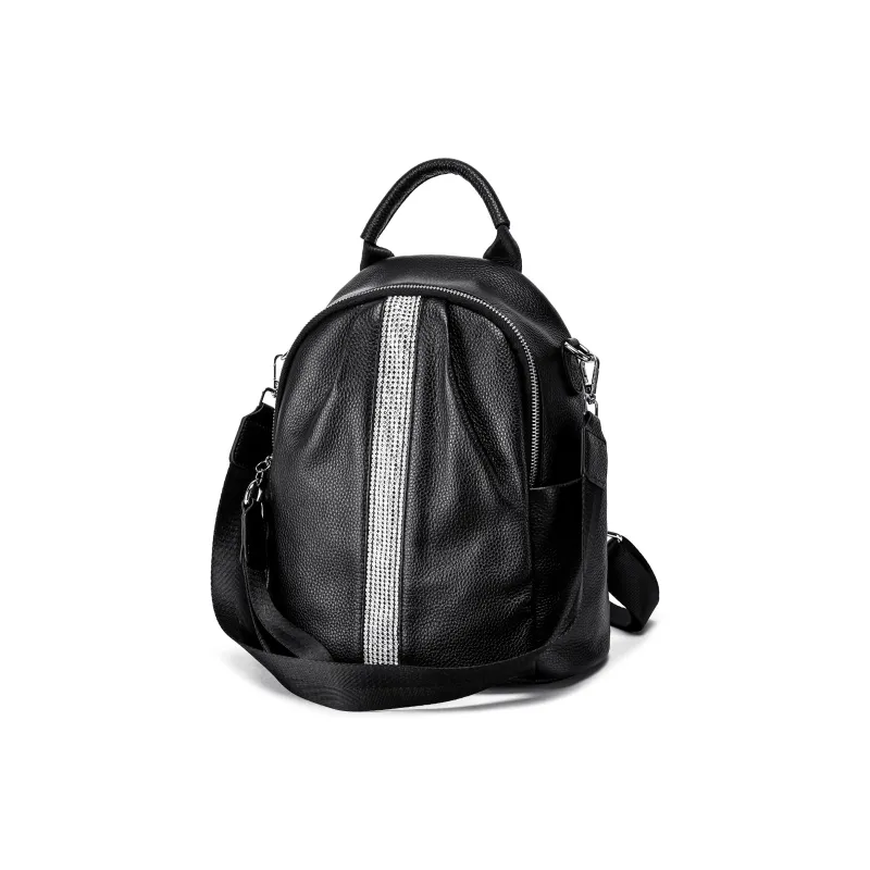 Ace Paul Top Grain Cow Leather One Shoulder Backpack Regular Women's Black-1