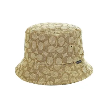 COACH Cotton, Polyester Bucket Hats Unisex Khaki