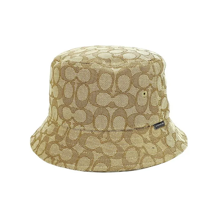 COACH Cotton, Polyester Bucket Hats Unisex Khaki-0