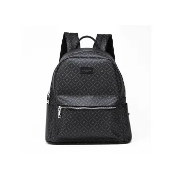 Old Man's Head PVC Polyvinyl Chloride Backpack Regular Unisex Black