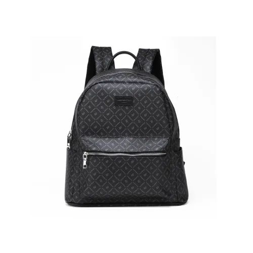 Old Man's Head PVC Polyvinyl Chloride Backpack Regular Unisex Black