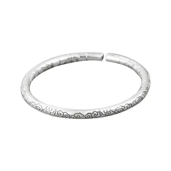 Stone Edge Poly 999 Fine Silver Sterling Silver Bracelets Unisex
