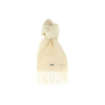 Jacquemus Mohair Alpaca Wool Nylon Knit Scarves Men's White