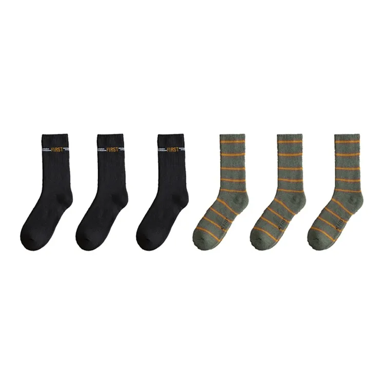 YUZHAOLIN Mid Calf Socks Men's Multi double Loading-17