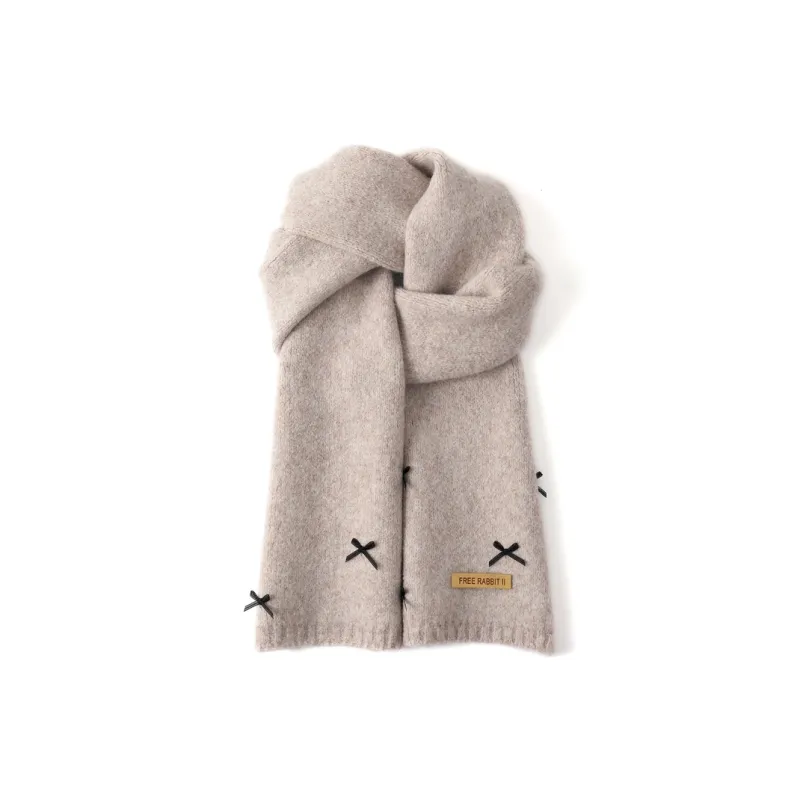 FREE RABBITⅡ Fall And Winter Cute Versatile Warm Knitted Fabric Scarf Women's-2
