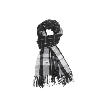 PEAK RIGHT Series Faux Cashmere Knit Scarves Unisex Ecru, Black