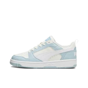 PUMA Rebound V6 Anti Slip Wear Resistant Low Top Skateboard Shoes Unisex Gray White