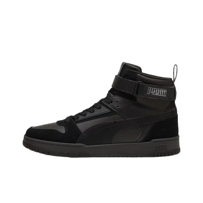 PUMA Anti-Slip Wear-Resistant High-Top Casual Shoes Unisex Black-0