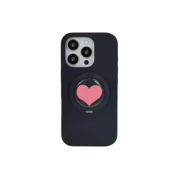 TXBX Silicone Material Heart Stand Liquid Phone Case Compatibility With Apple 16/15/14/13 Collection