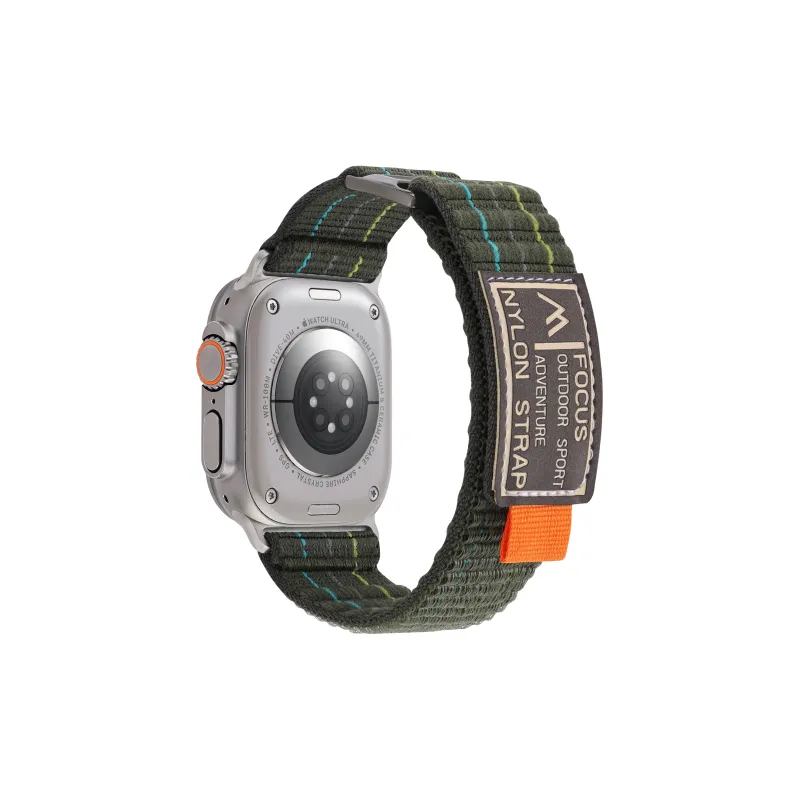 IKYOU Apple Compatibility Watch Band Canvas Material-3