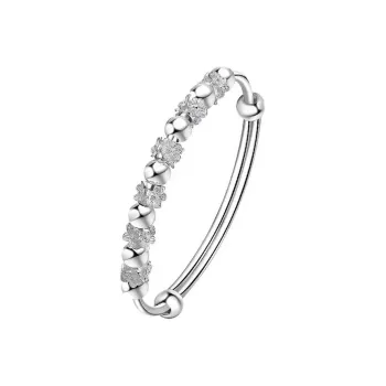 YINSHANGYA S999 Fine Silver Bangles Women's