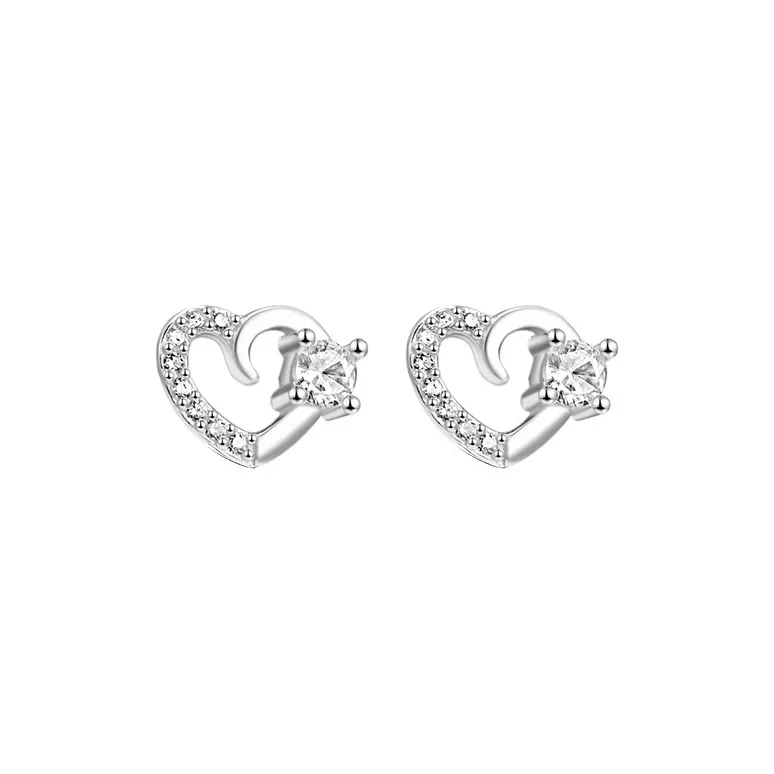 Happy Tide S999 Fine Silver Stud Earrings Women's Silver-0
