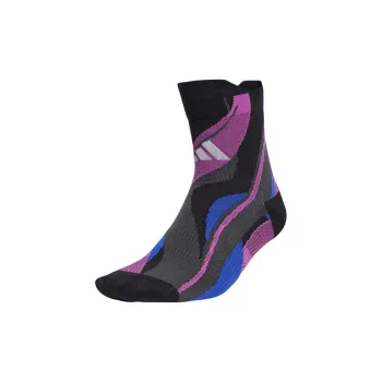 Adidas Mid-Calf Socks Unisex 1 Pack Black Gray/Purple/Blue