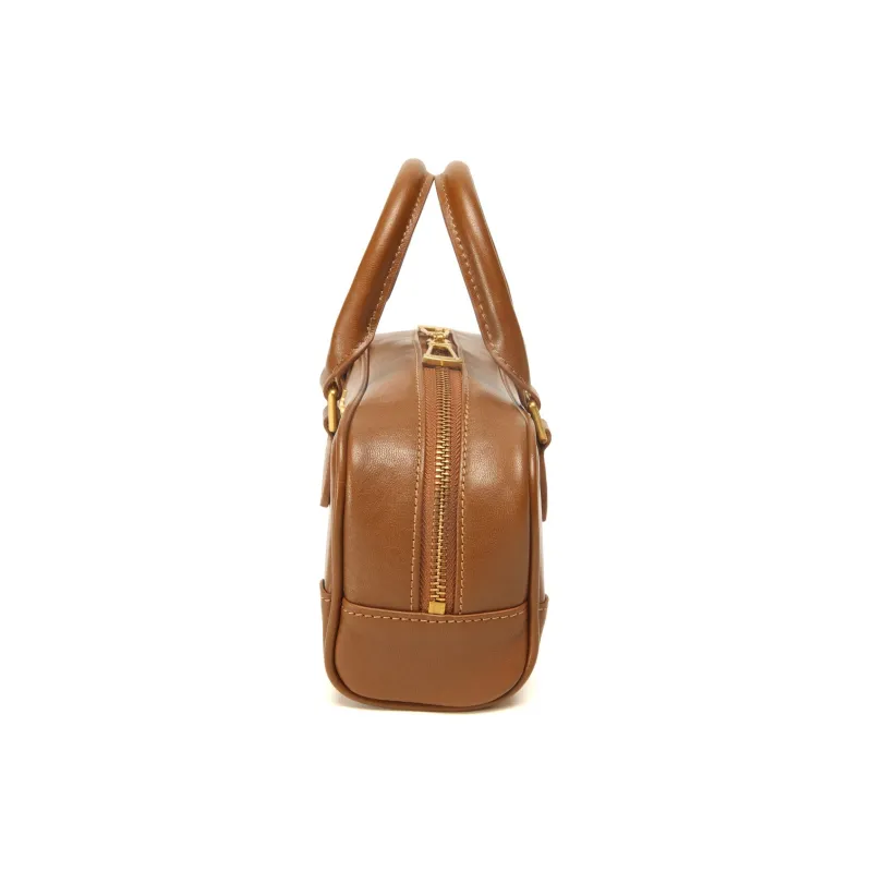 AQUASCUTUM Top Grain Cow Leather Boston Bag, Shoulder Bag, Handbag Regular Unisex Multicolor-2