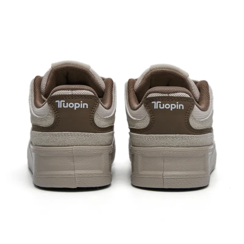 TUOPIN Anti Slip Wear Resistant Low Top Skateboard Shoes Women's Gray-6