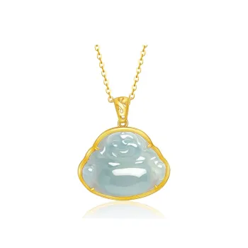 With The Heart Of The Jade Glutinous Jade Jadeite Necklaces Women's