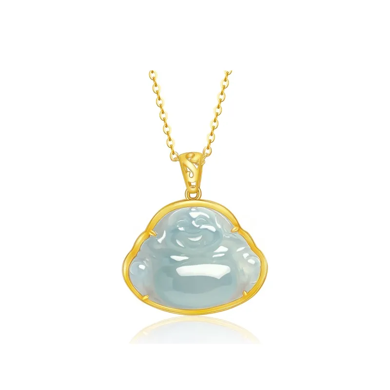 With The Heart Of The Jade Glutinous Jade Jadeite Necklaces Women's-0