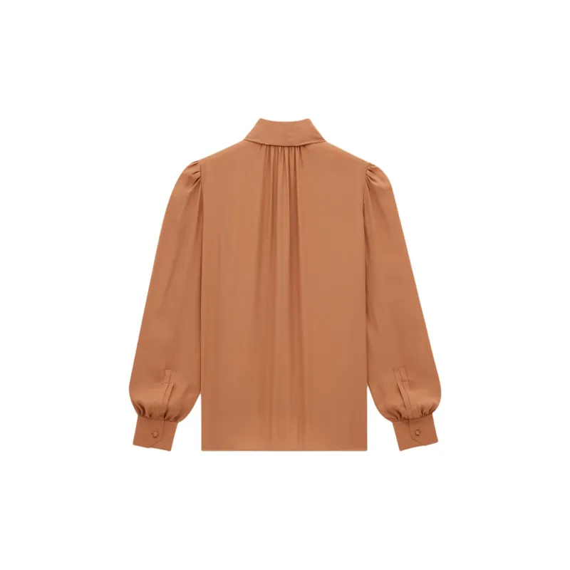 SAINT LAURENT Pussy Bow Long Sleeved Blouse-3