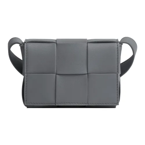 Bottega Veneta CASSETTE Sheepskin Tofu Bag Shoulder Bag Crossbody Bag Women's Gray