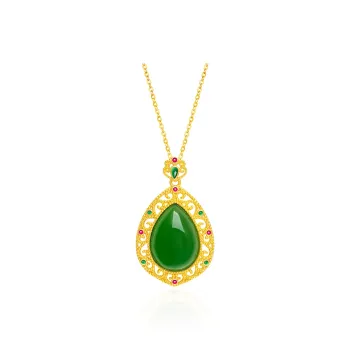 Diamond International Hetian Jade Necklaces Jasper Women's