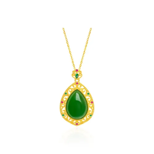 Diamond International Hetian Jade Necklaces Jasper Women's