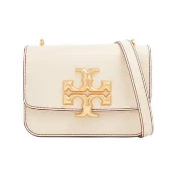 TORY BURCH Eleanor Leather Handbag Crossbody Bag Shoulder Bag Small Size Women's Cream White