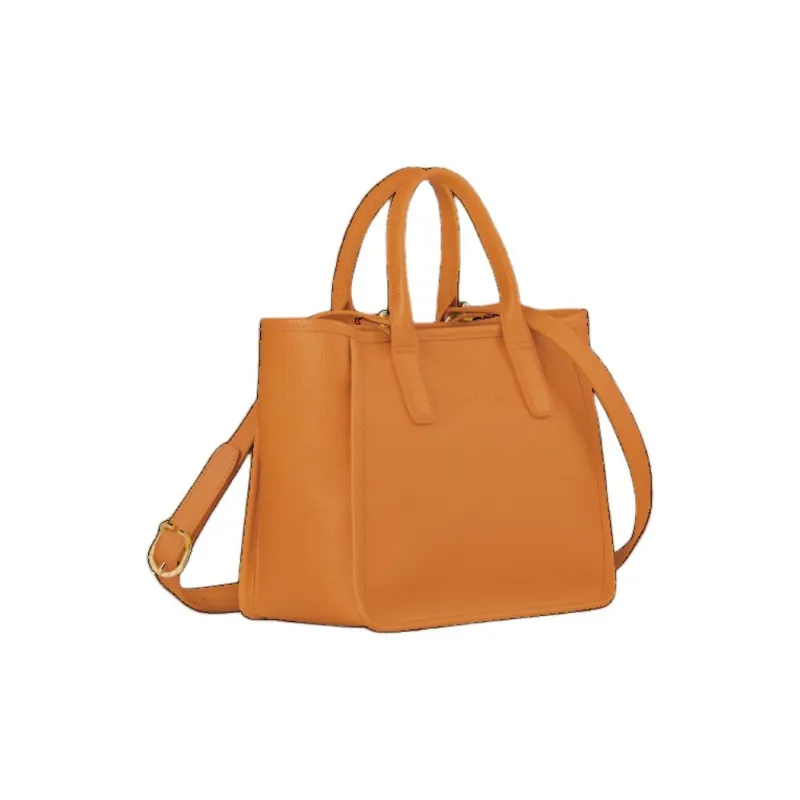 LONGCHAMP Le Foulonné Cow Leather Tote Bag Shopping Bag Shoulder Bag Crossbody Bag Handbag Medium Size Women's Yellow-1