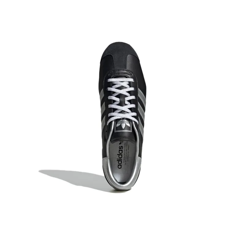 Adidas Originals Country 2 Anti Slip Wear Resistant Low Top Running Shoes Unisex Black Silver-2