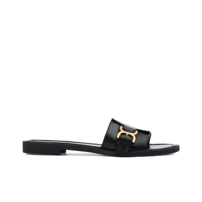 Chloé Marcie Buckle Detailed Slides Women's-1