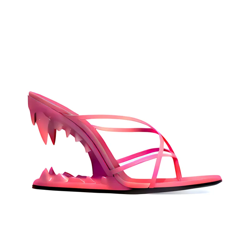 GCDS Morso Abrasion-Resistant Flip Flops Women's Pink-2