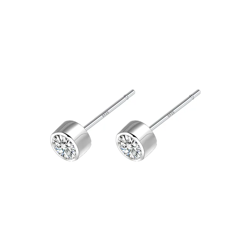 EAR PARTNER S925 Silver Stud Earrings Unisex-0