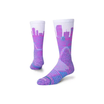 Stance Mid Calf Socks Men's 1 Pack White Purple