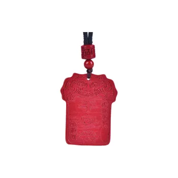 Stone On The Line Reconstructed Cinnabar Necklaces Unisex