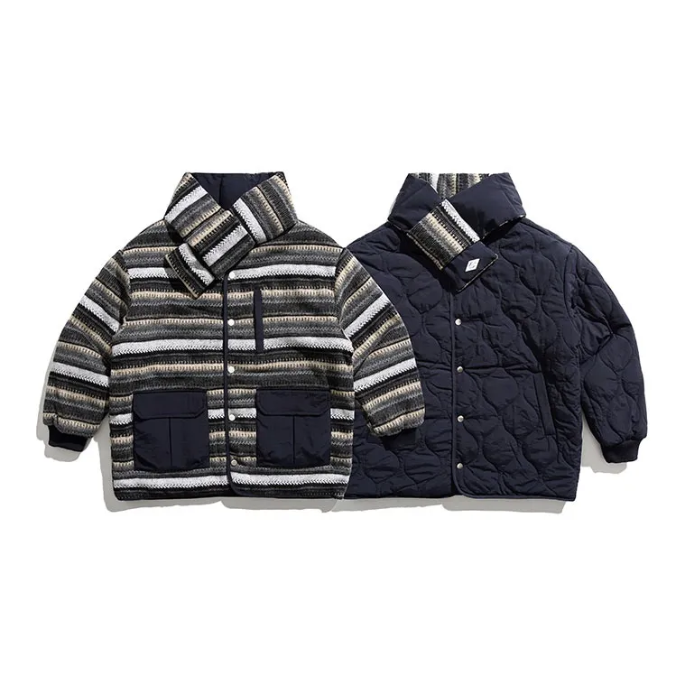 Korean Style Puffer Jacket Unisex Gray-5