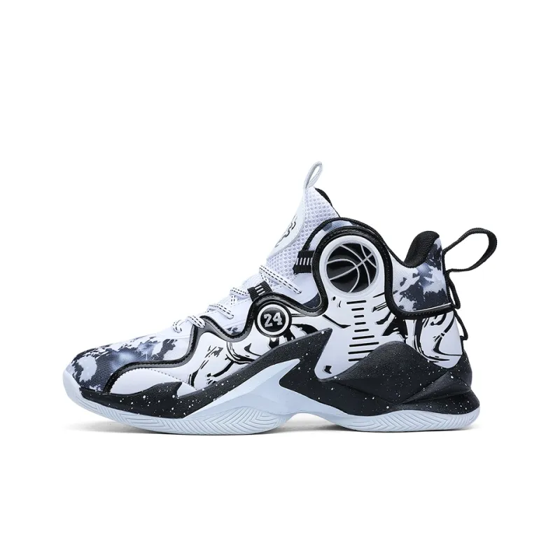 Black tailed Deer Shock Absorbers With Slip Resistant And Abrasion Resistant Properties Mid Top Basketball Shoes Unisex-7